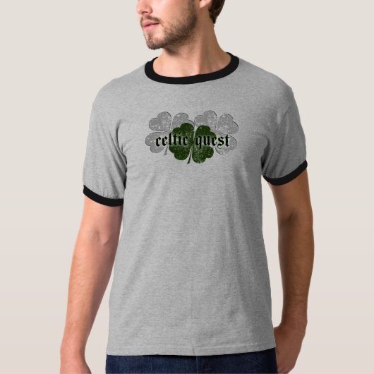 3 Shamrock Mannen Ringer T-Shirt (Voorkant)
