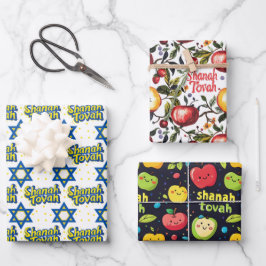 3 Shanah Tovah inpakvellen Inpakpapier Vel