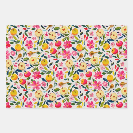 3 Shanah Tovah inpakvellen Inpakpapier Vel (Voorkant 2)