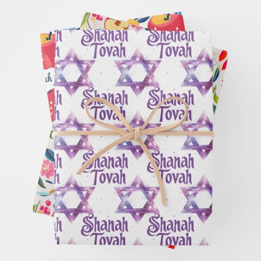 3 Shanah Tovah inpakvellen Inpakpapier Vel (In situ)