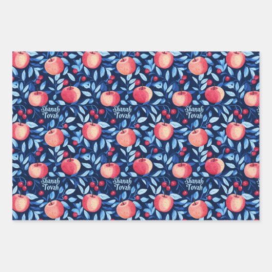 3 Shanah Tovah wrappi g sheets Inpakpapier Vel (Voorkant 2)