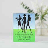 3 Shopping Women Friends Briefkaart (Staand voorkant)