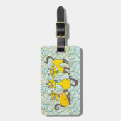 3 Siamese katten met Retro Organic Shapes Bagagelabel (Voorkant verticaal)