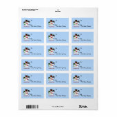 3 Singing Snowmen Gift Label (Full Sheet)