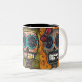 3 Skeletten Tweekleurige Koffiemok (Voorkant rechts)