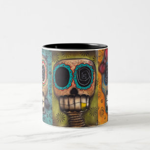 3 Skeletten Tweekleurige Koffiemok