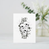 3 Skulls Briefkaart (Staand voorkant)