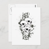 3 Skulls Briefkaart (Voorkant / Achterkant)