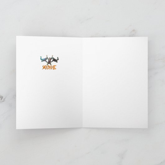 3 Skydivers - Sinaasappel Kaart (Binnen)