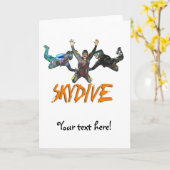 3 Skydivers - Sinaasappel Kaart (Gele Bloem)