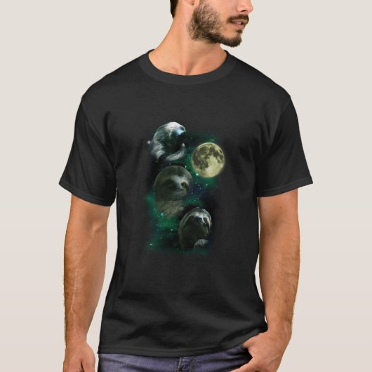 3 Sloth Moon Funny Parody T-shirt (Voorkant)