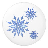 3 Snowflakes Keramische Knop (Voorkant)