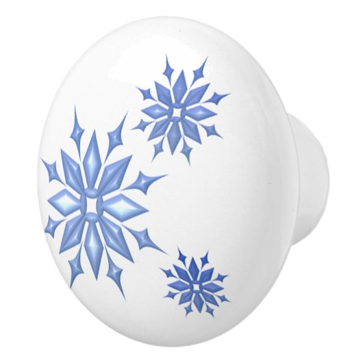 3 Snowflakes Keramische Knop (Rechts)