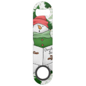 3 Snowman Carolers Speed Flessenopener (Achterkant)