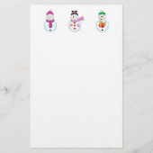 3 snowmanbenodigdheden briefpapier (Voorkant)