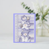 3 Snowmen - Briefkaart (Staand voorkant)