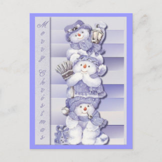 3 Snowmen - Briefkaart
