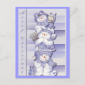 3 Snowmen - Briefkaart (Voorkant)