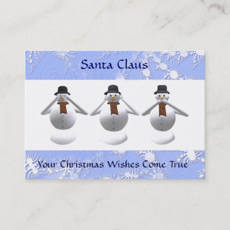 3 Snowmen Kerstmis en Visitekaartje 2011