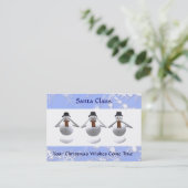 3 Snowmen Kerstmis en Visitekaartje 2011 (Staand voorkant)