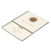 3 Sphere Brushed Gold en Cream Professional Notitieboek (Linkerzijde)