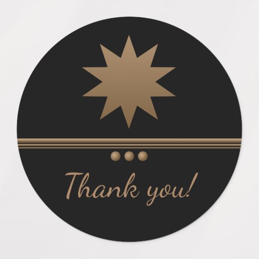 3 Sphere Geborsteld Goud Zwart Professionele Label (Design 2)