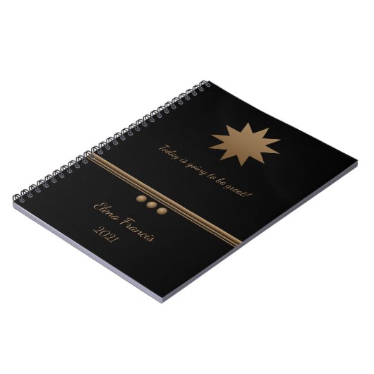 3 Sphere Gold Black Professional Notitieboek (Linkerzijde)