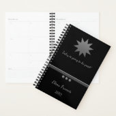 3 Sphere Silver Text Black Professional Planner (Display)