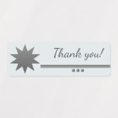 3 Sphere Silver Text Professional Hartelijk dank v Labels (Design 1)