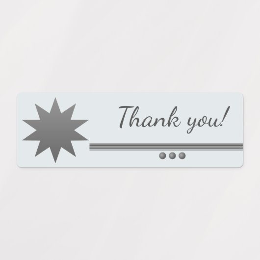 3 Sphere Silver Text Professional Hartelijk dank v Labels (Design 1)