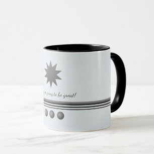 3 Sphere Silver Text Professional Mok
