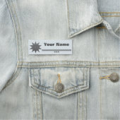 3 Sphere Silver Text Professional Name Tag (In situ)