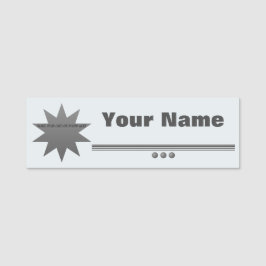 3 Sphere Silver Text Professional Name Tag