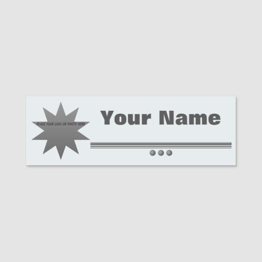3 Sphere Silver Text Professional Name Tag (Voorkant)