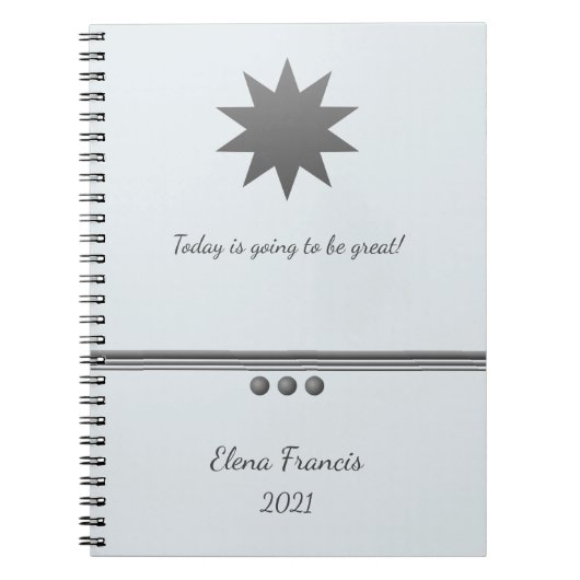 3 Sphere Silver Text Professional Notitieboek (Voorkant)