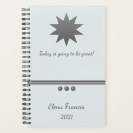 3 Sphere Silver Text Professional Planner