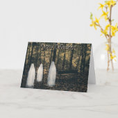 3 spook Halloween kaart met tekst (Gele Bloem)