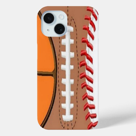 3 Sport Ball iPhone 15 Hoesje (Achterkant)