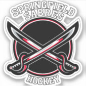 3" Springfield Sabres Vinyl Sticker (Voorkant)