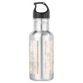 3 Square Photo Light Wood Grey Monogram Waterfles (Achterkant)