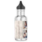 3 Square Photo Light Wood Grey Monogram Waterfles (Links)