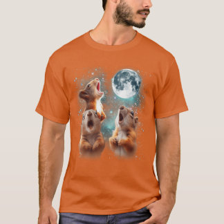 3 Squirrel Moon Howling Squirrel Head Funny for Me T-shirt