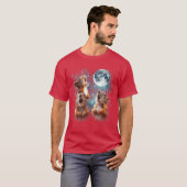 3 Squirrel Moon Howling Squirrel Head Funny for Me T-shirt (Voorkant volledig)