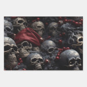 3 st. Holiday Skull inpakpapier vellen (Voorkant)