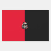 3 st Santa schedel inpakvellen Inpakpapier Vel (Voorkant 3)