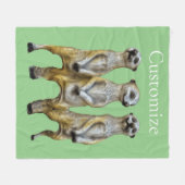 3 Staande Meerkats Thunder_Cove Fleece Deken (Voorkant (Horizontaal))