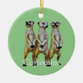 3 Staande Meerkats Thunder_Cove Keramisch Ornament (Voorkant)