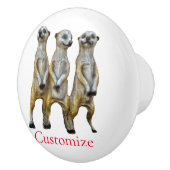 3 Staande Meerkats Thunder_Cove Keramische Knop (Rechts)