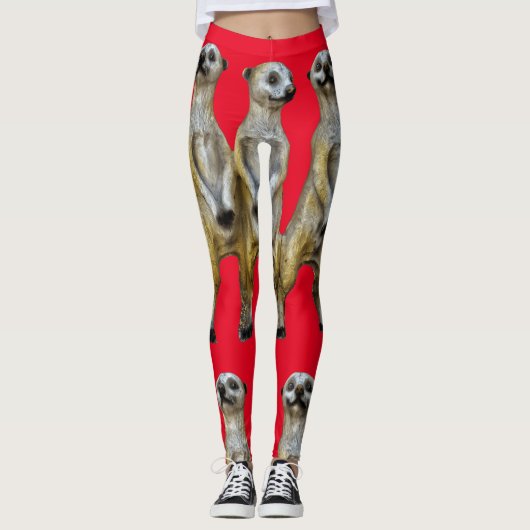 3 Staande Meerkats Thunder_Cove Leggings (Voorkant)