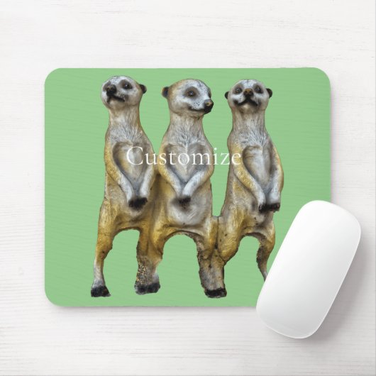 3 Staande Meerkats Thunder_Cove Muismat (Met muis)